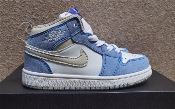 Youth Running Weapon Air Jordan 1 Blue/White Shoes 0062 Youth Running Weapon Air Jordan 1 Blue/White Shoes 0062